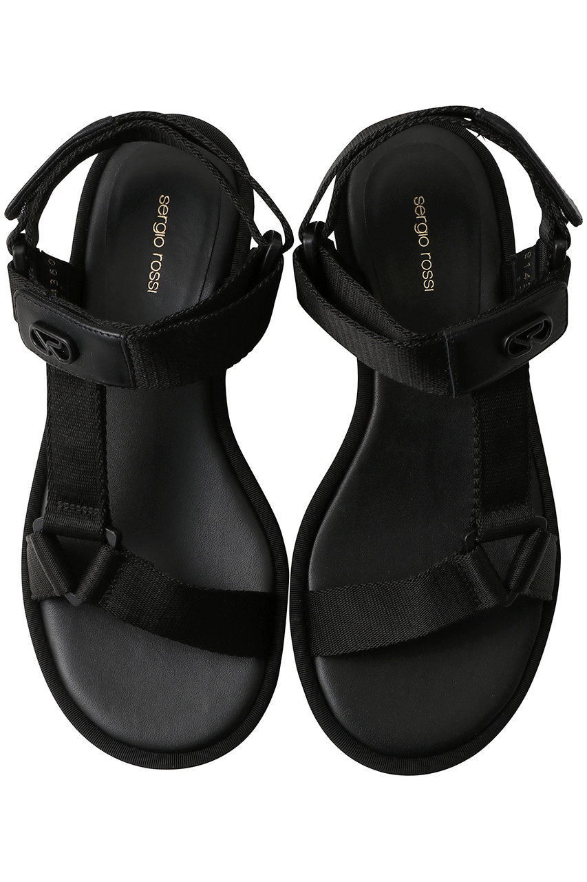 セルジオ ロッシ/Sergio RossiのTRAIL フラットサンダル(ブラック/B14360MFL427)