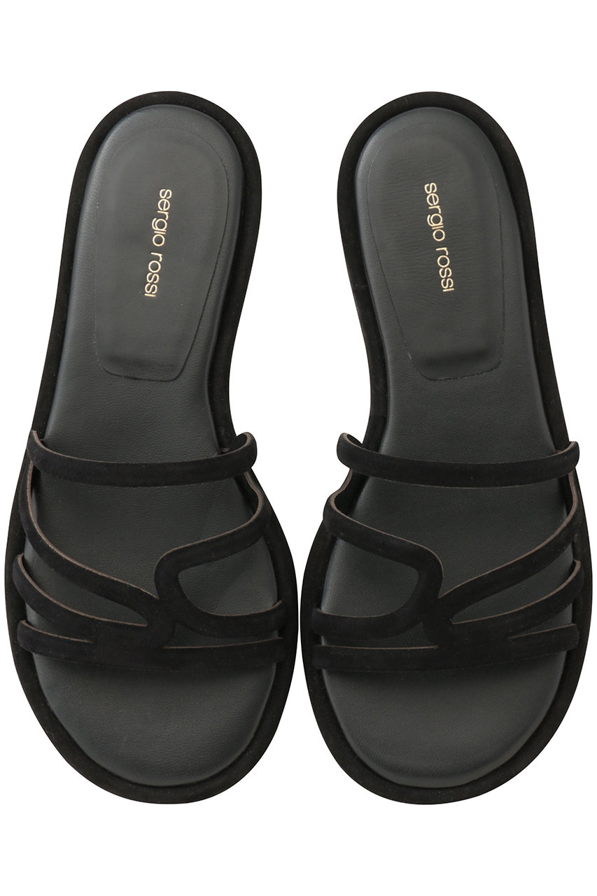 セルジオ ロッシ/Sergio RossiのSONIC スライドサンダル(ブラック/B14810MCAZ01)
