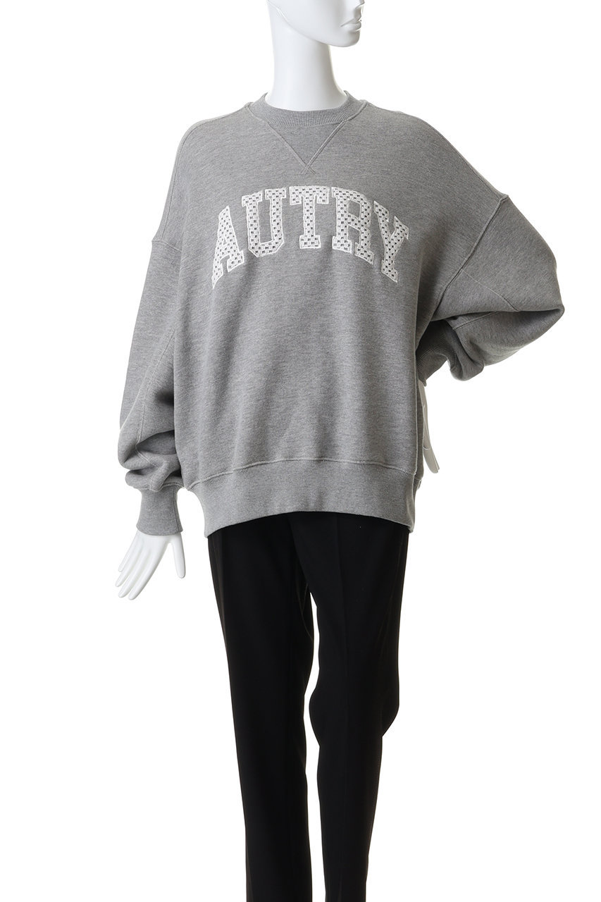 AUTRY(オートリー)｜パンチングロゴスウェット/ダークメランジ の通販