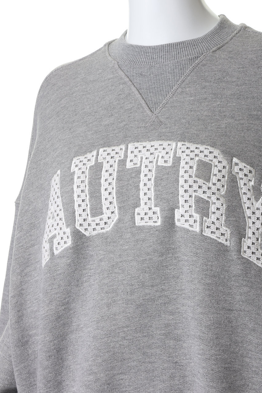 AUTRY(オートリー)｜パンチングロゴスウェット/ダークメランジ の通販