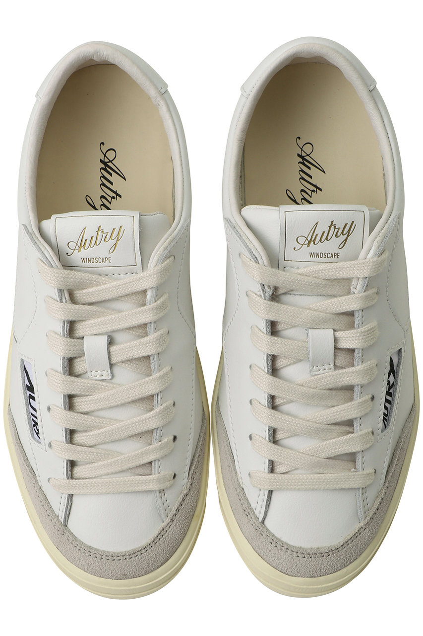 AUTRYホワイトスニーカー メッセージ付き AUTRY(オートリー)｜WINDSCAPE LOW LEATHER/SUEDE スニーカー/ホワイト