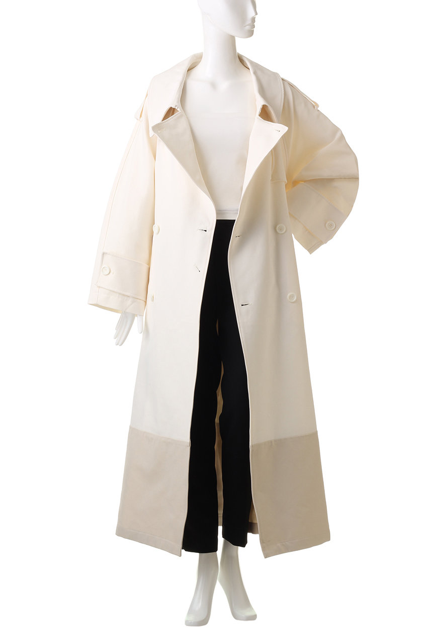 コットンダブルクロスオーバートレンチコート / Cotton Double Cloths Over Trench Coat