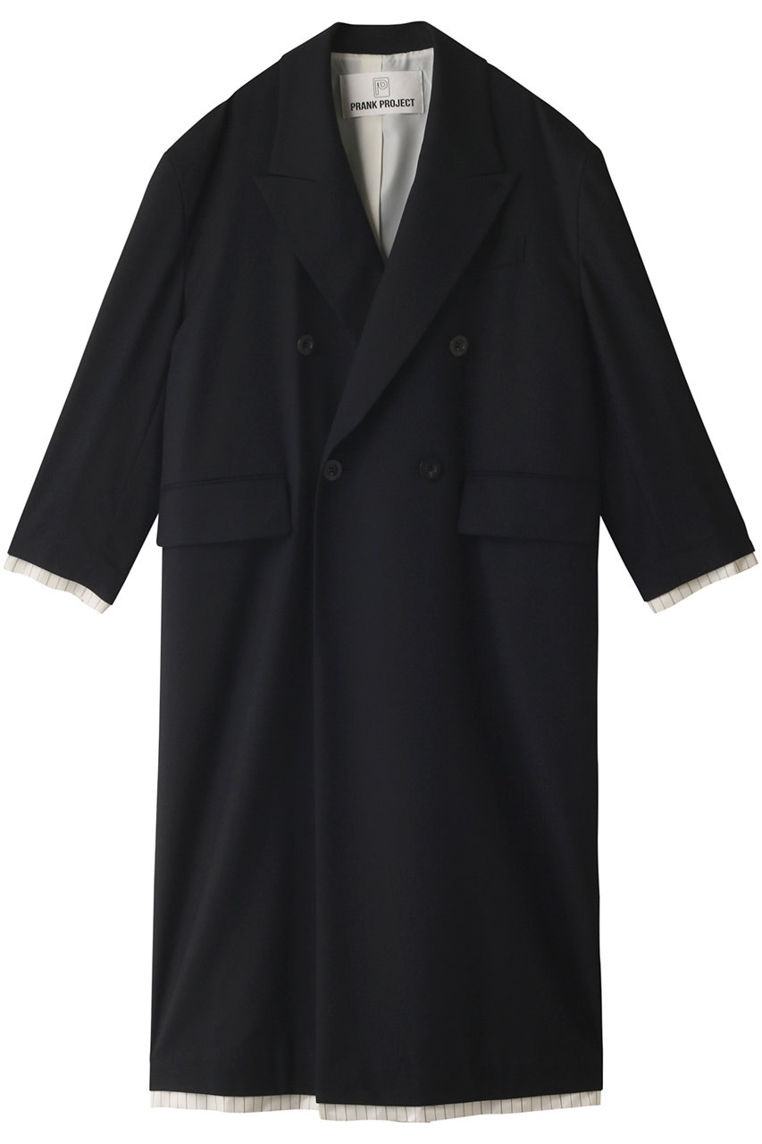 プランク プロジェクト/PRANK PROJECTのピークドカラービッグチェスターコート / Peaked Collar Big Chester Coat(BLK(ブラック)/31231165201)