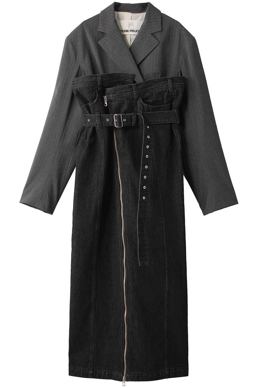 プランク プロジェクト/PRANK PROJECTのテーラードデニムワンピース / Tailored Denim Dress(BLK(ブラック)/31231265201)