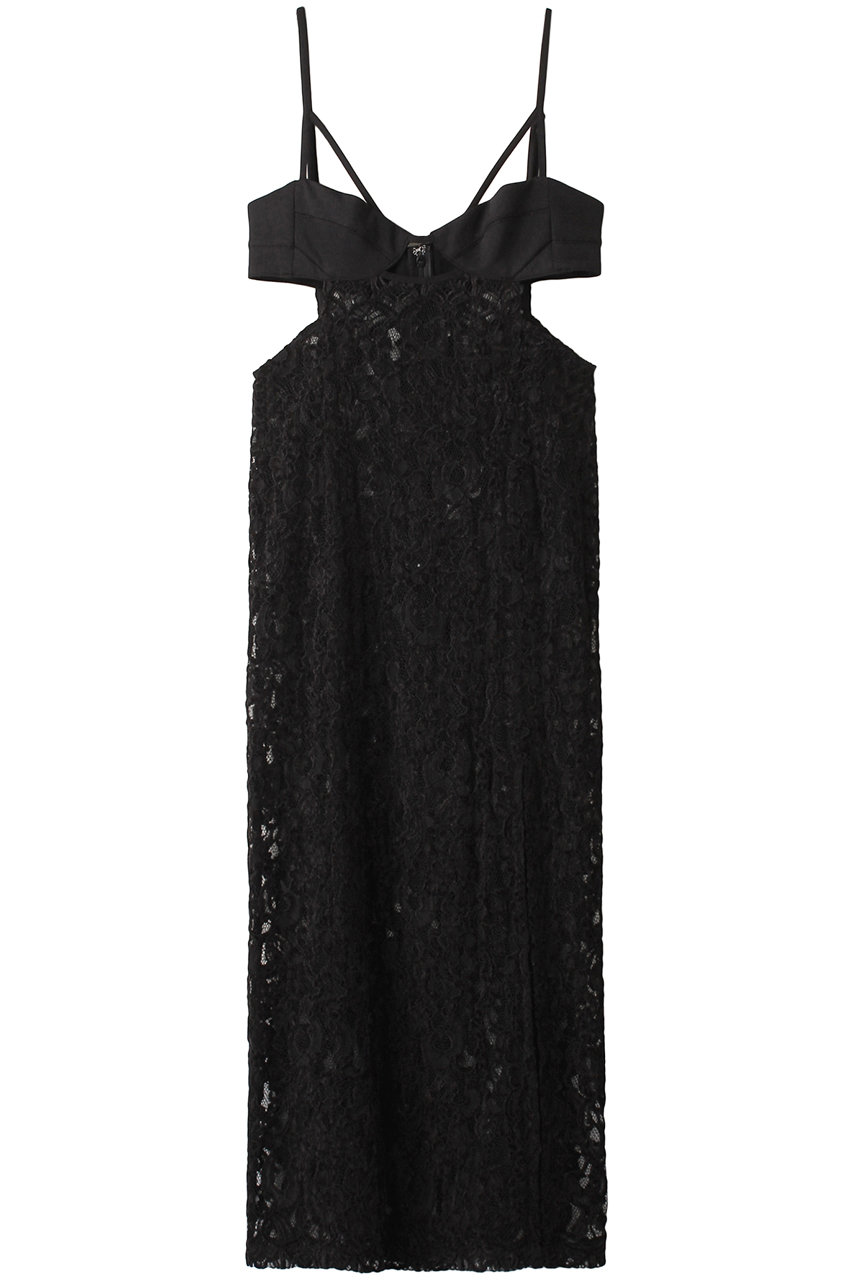 ＜ELLE SHOP＞ 20%OFF！PRANK PROJECT スキューバレースワンピース / Scuba-Jersey Lace Dress (BLK(ブラック) FREE) プランク プロジェクト ELLE SHOP