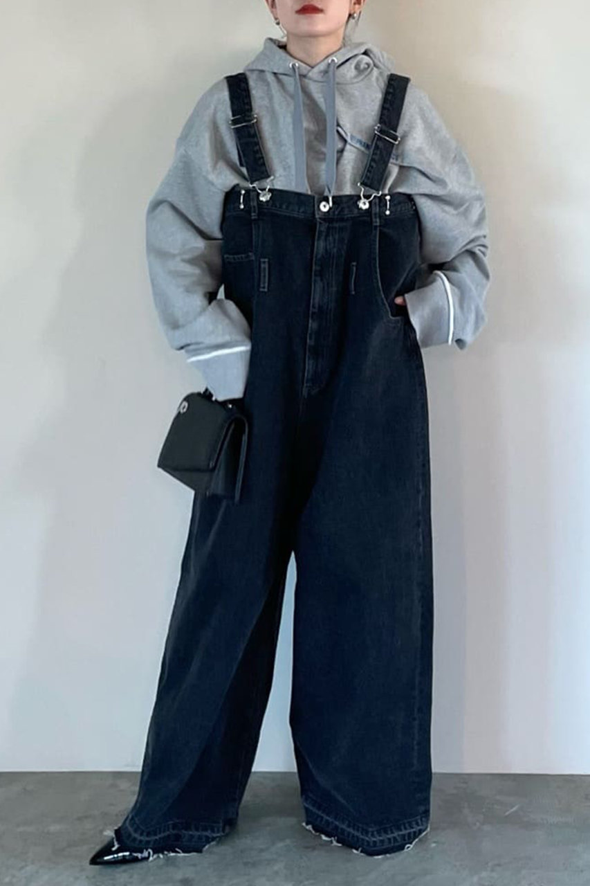 【UNISEX】オーバーウエスト2WAYサロペット / Loose Waist Two-way Salopette Pants