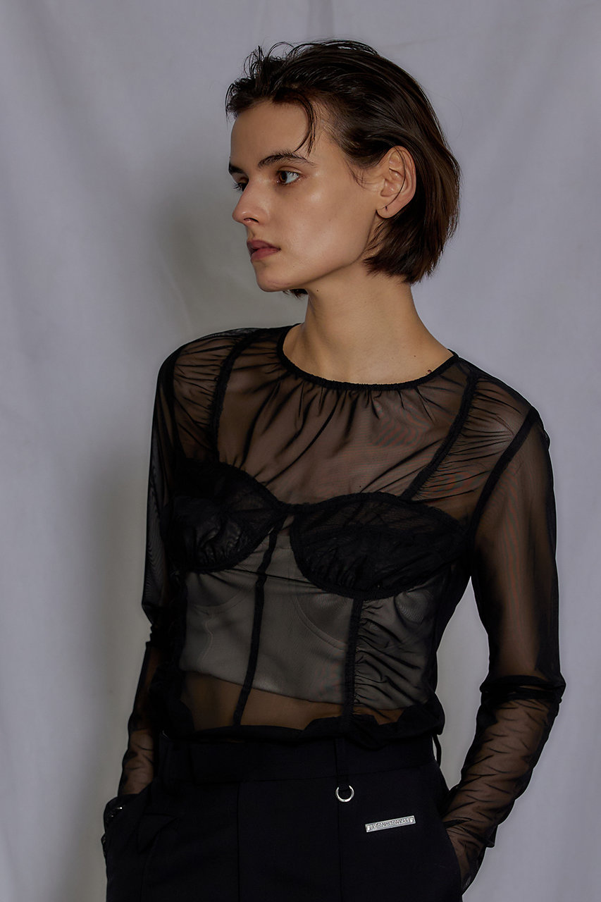 ブラカップチュールトップ / Barassiere Cup Tulle Top