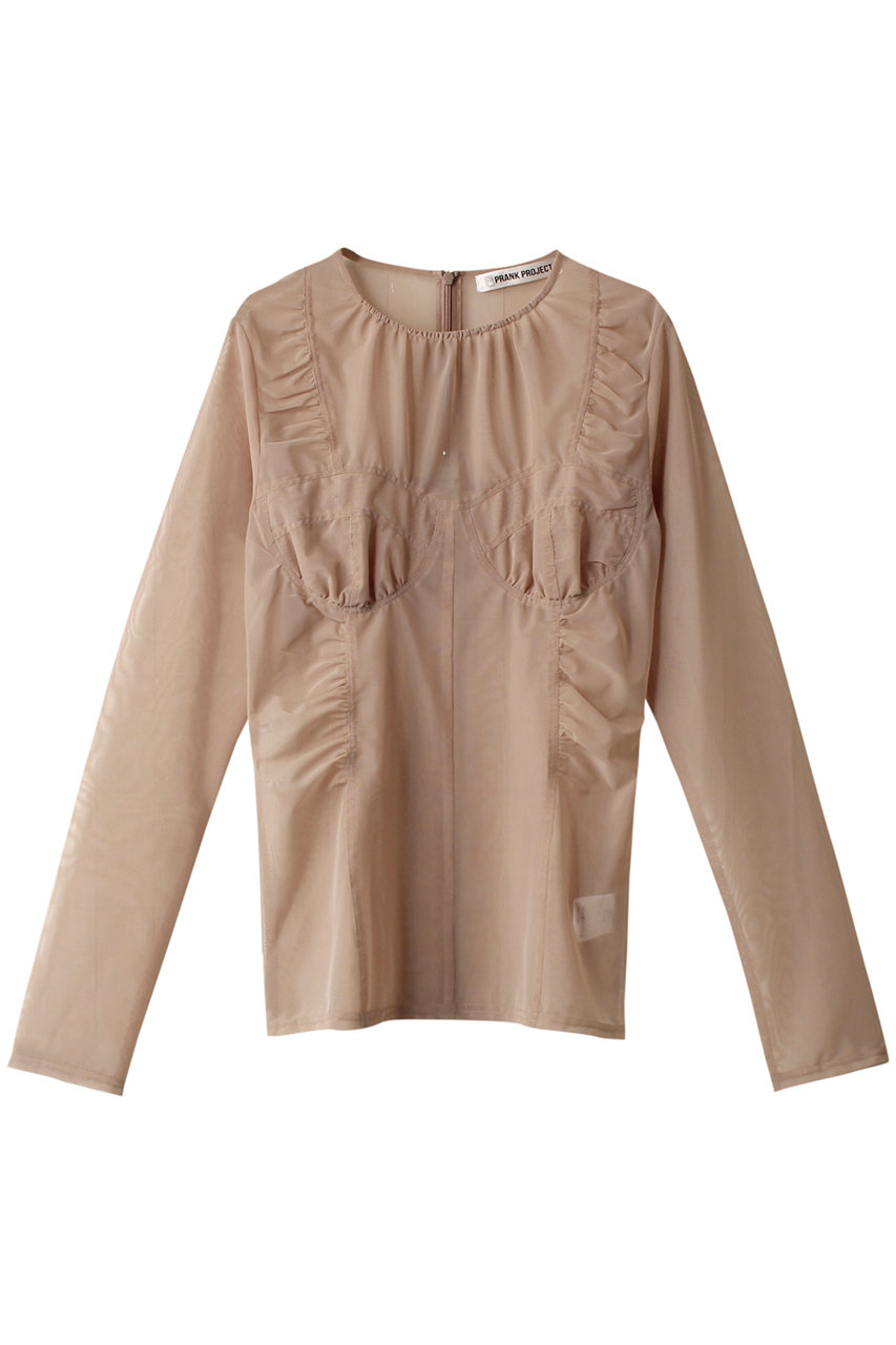 PRANK PROJECT ブラカップチュールトップ / Barassiere Cup Tulle Top (BGE(ベージュ), FREE) プランク プロジェクト ELLE SHOP PRANK PROJECT ブラカップチュールトップ / Barassiere Cup Tulle Top (BGE(ベージュ), FREE) プランク プロジェクト ELLE SHOP