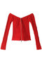 オフショルジップニット / Off Shoulder Zip Knit プランク プロジェクト/PRANK PROJECT RED(レッド)