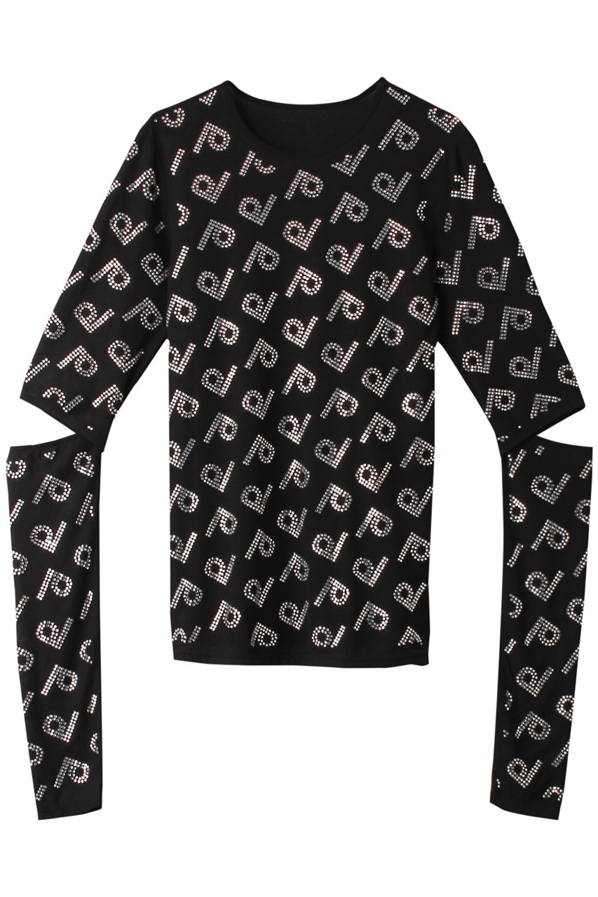 ＜ELLE SHOP＞ PRANK PROJECT モノグラムトップス / Monogram Top (BLK(ブラック) FREE) プランク プロジェクト ELLE SHOP