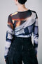 マルチプリントシアークルートップ / Multi Printed See-through Crew Neck Top プランク プロジェクト/PRANK PROJECT