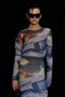 マルチプリントシアークルートップ / Multi Printed See-through Crew Neck Top プランク プロジェクト/PRANK PROJECT