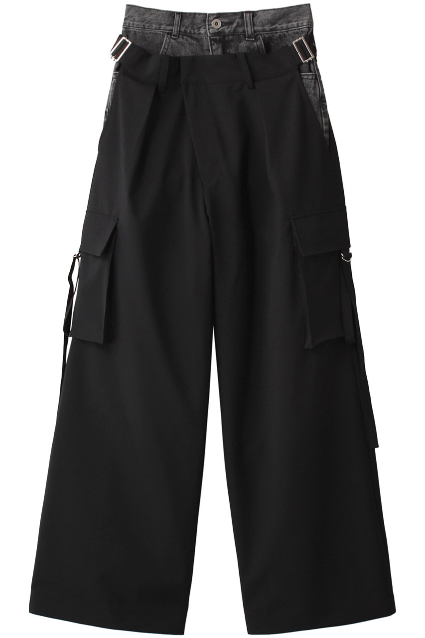 PRANK PROJECT ダブルウエストレイヤードデニムパンツ / Double West Layered Denim Pants (BLK(ブラック), 38) プランク プロジェクト ELLE SHOP PRANK PROJECT ダブルウエストレイヤードデニムパンツ / Double West Layered Denim Pants (BLK(ブラック), 38) プランク プロジェクト ELLE SHOP