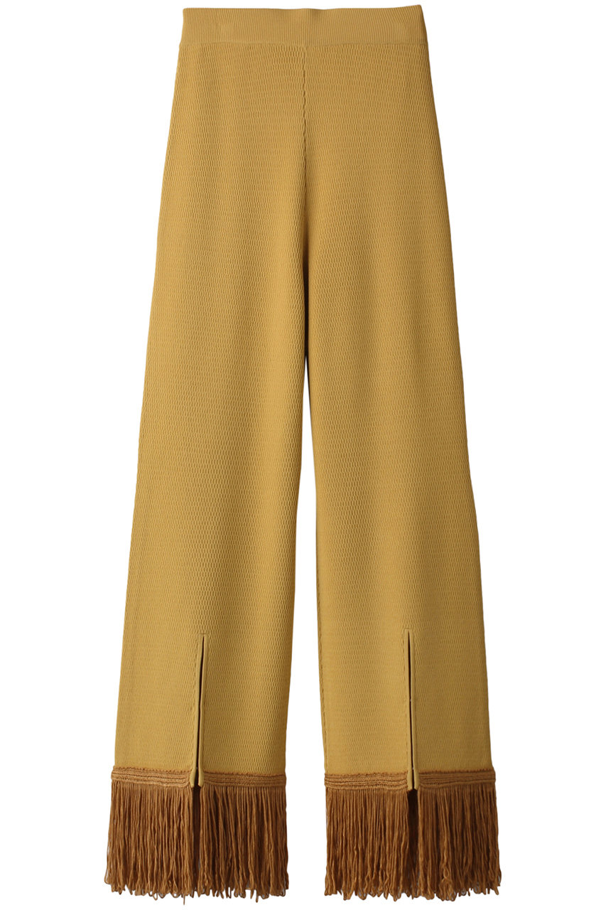 PRANK PROJECT スリットフリンジニットパンツ / Slit Fringe Knit Pants (YEL(イエロー), FREE) プランク プロジェクト ELLE SHOP PRANK PROJECT スリットフリンジニットパンツ / Slit Fringe Knit Pants (YEL(イエロー), FREE) プランク プロジェクト ELLE SHOP