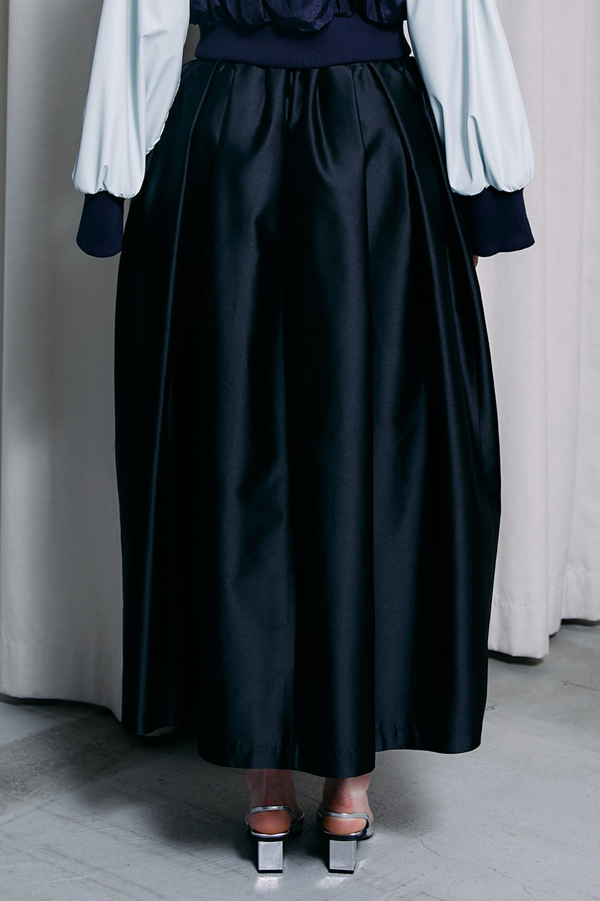 シルクダブルファスナーボリュームスカート / Silk Double Zipper Voluminous Skirt