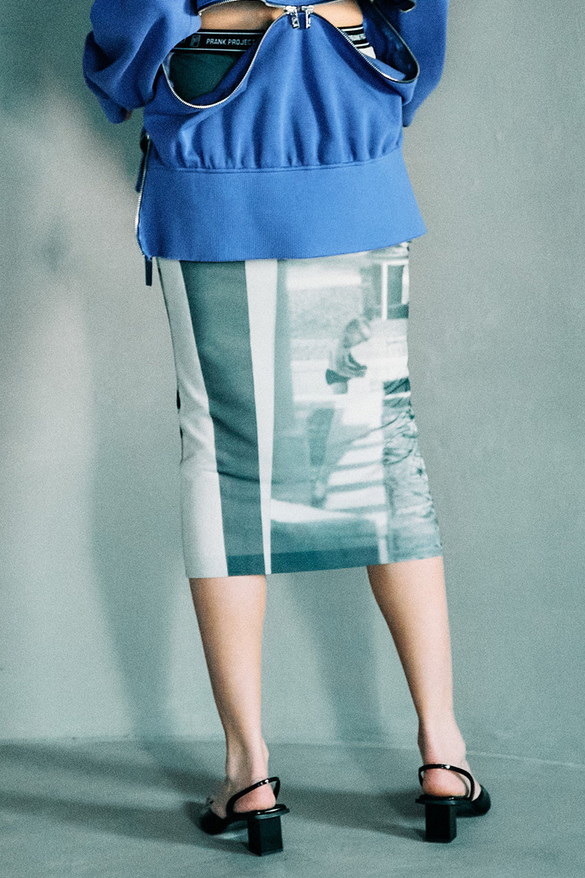 マルチプリントタイトスカート / Multi Printed Tight Skirt