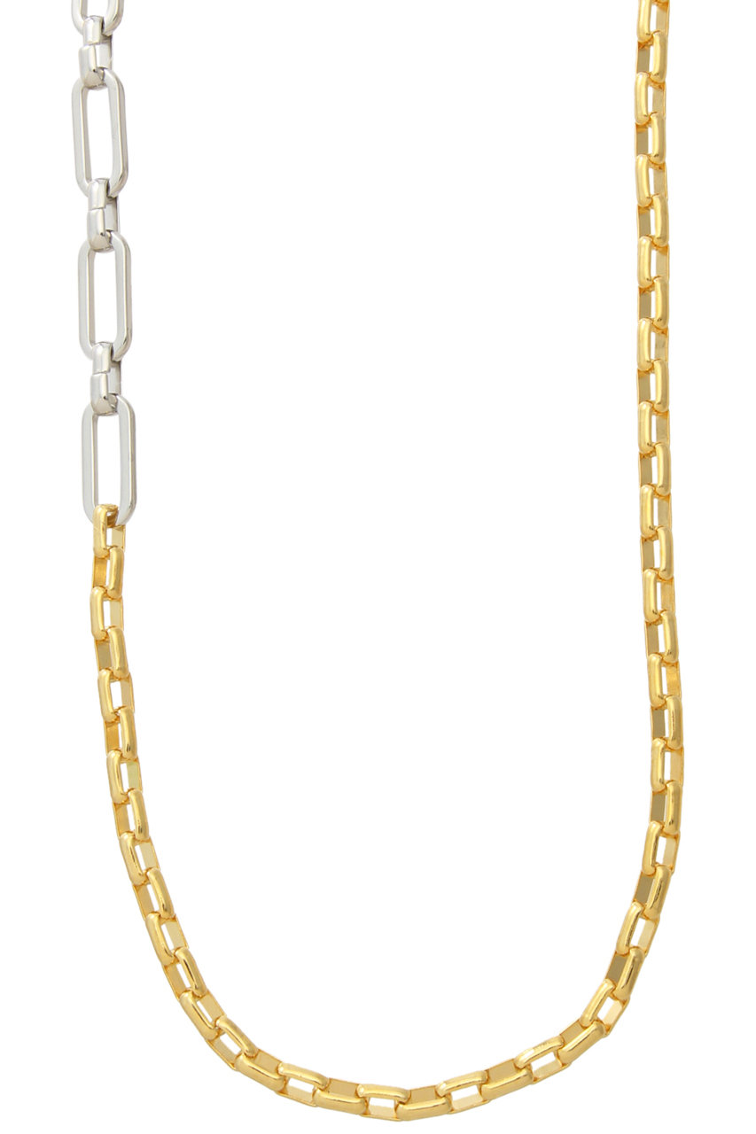 ＜ELLE SHOP＞ PRANK PROJECT バイカラーチェーンネックレス / Bicolor Chain Necklace (MLT1(マルチカラー1) FREE) プランク プロジェクト ELLE SHOP画像