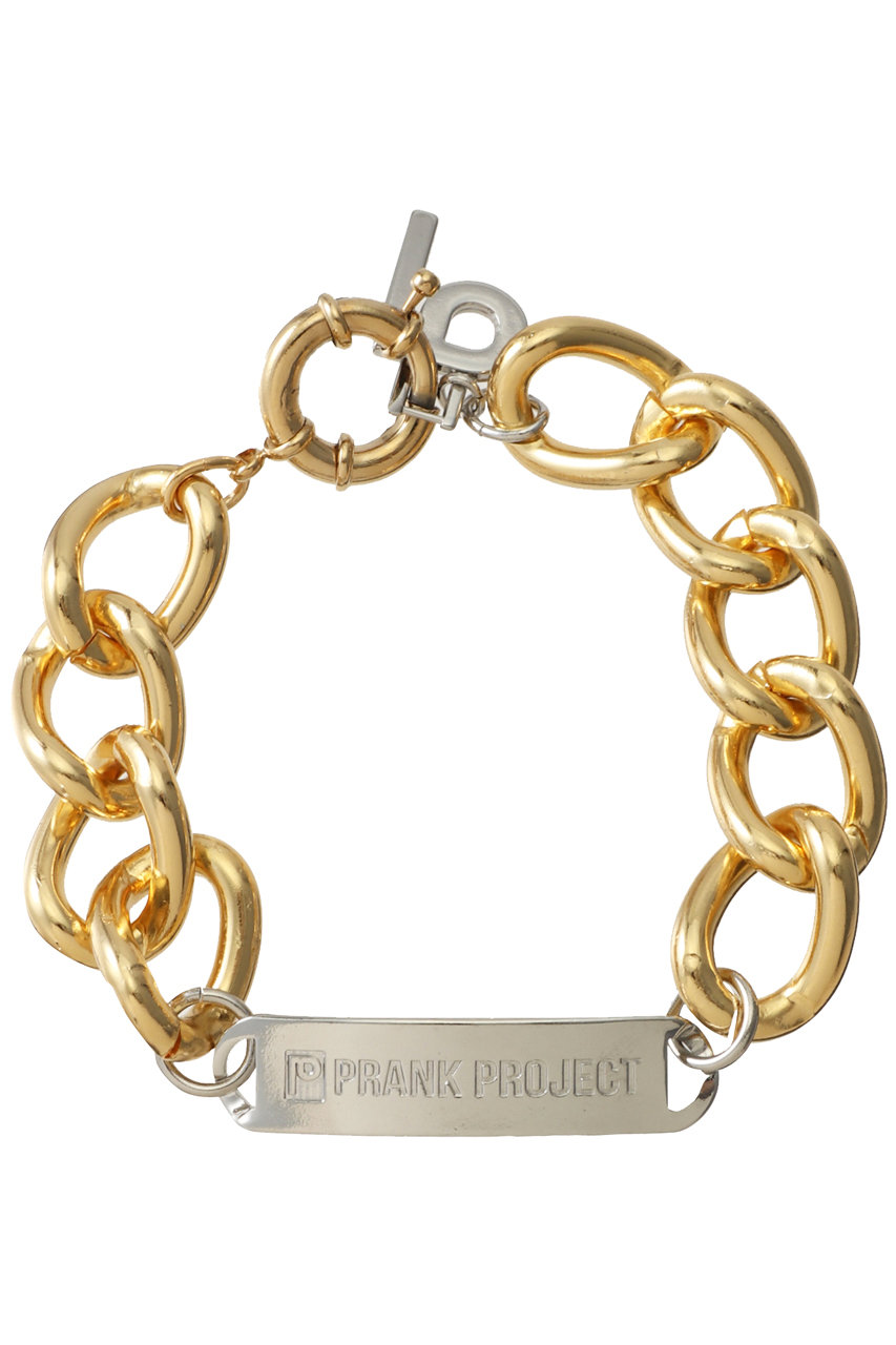 PRANK PROJECT ロゴプレートビックチェーンブレス / Logo Plate Big Chain Bracelet (MLT1(マルチカラー1), FREE) プランク プロジェクト ELLE SHOP