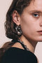 プラチナコーティングロゴプレートツイストピアス/Platinum Coated Logo Plate Twisted Earrings プランク プロジェクト/PRANK PROJECT