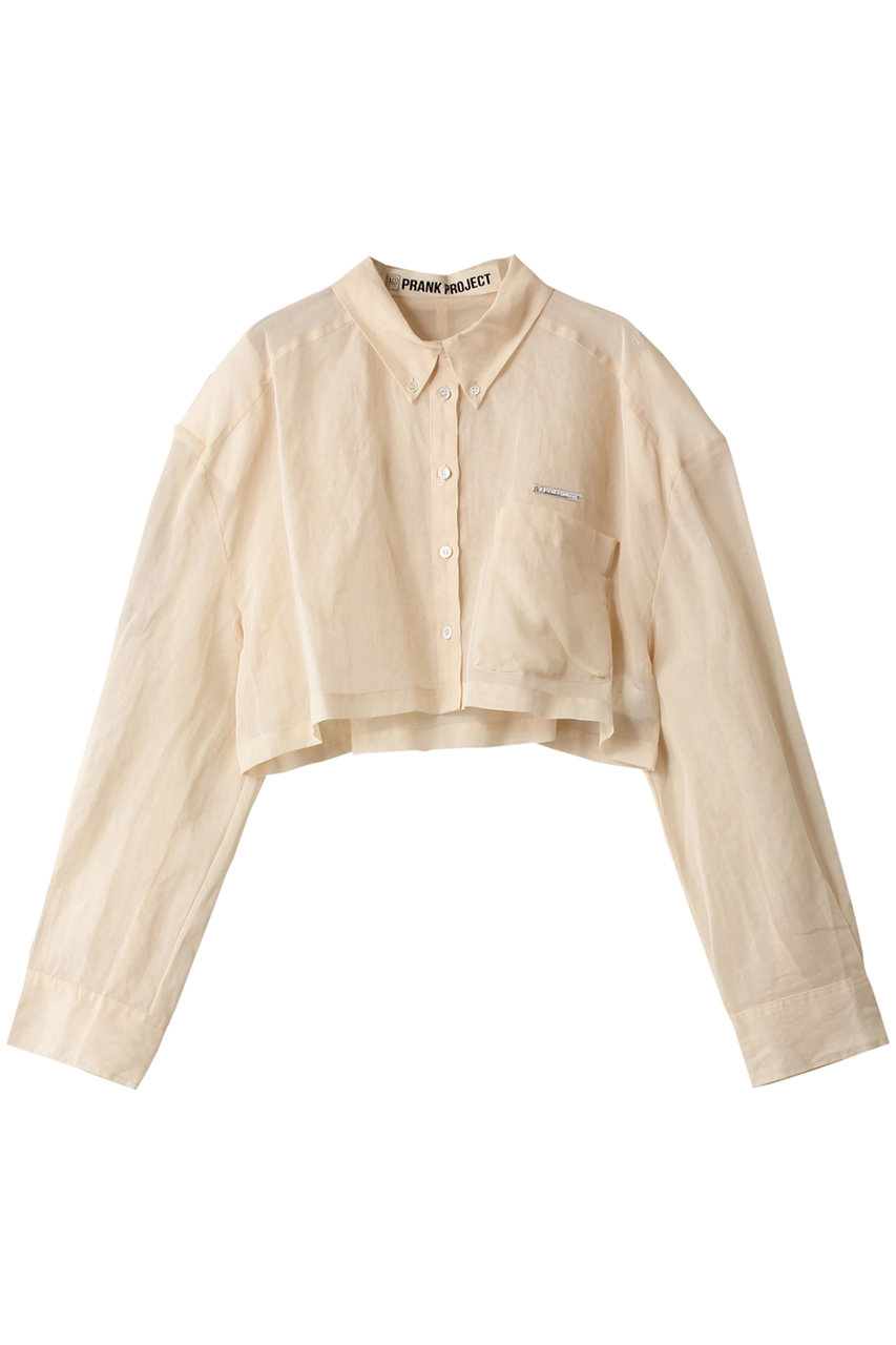 PRANK PROJECT コットンオーガンジーオーバーショルダーシャツ / Cotton Organzy Over Shoulder Shirt (IVR(アイボリー), FREE) プランク プロジェクト ELLE SHOP PRANK PROJECT コットンオーガンジーオーバーショルダーシャツ / Cotton Organzy Over Shoulder Shirt (IVR(アイボリー), FREE) プランク プロジェクト ELLE SHOP
