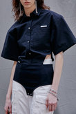 ハーフスリーブシャツボディスーツ / Half Sleeve Shirt Bodysuit