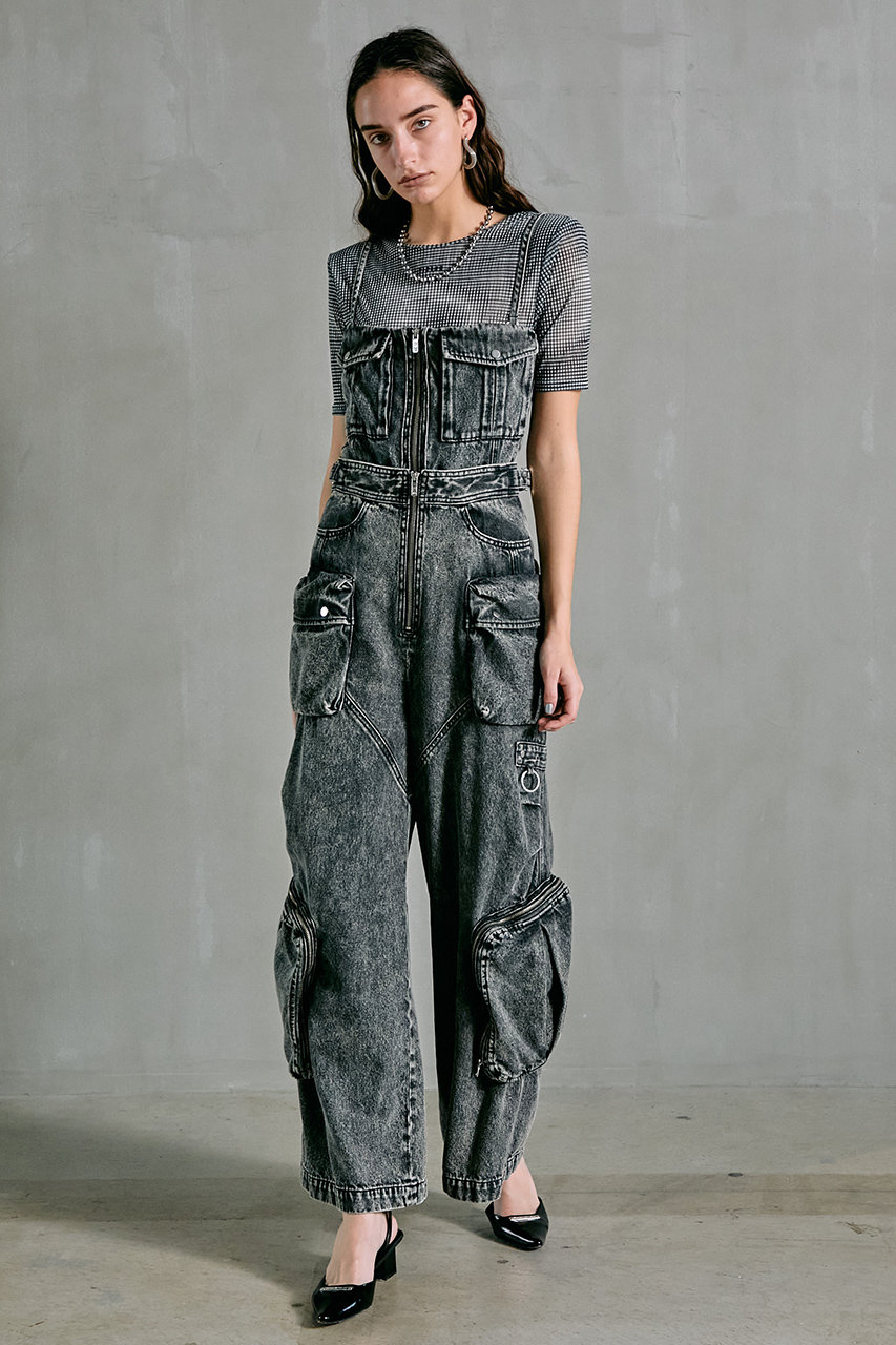 2WAYデニムカーゴオールインワン / Two-way Denim Cargo Jumpsuit