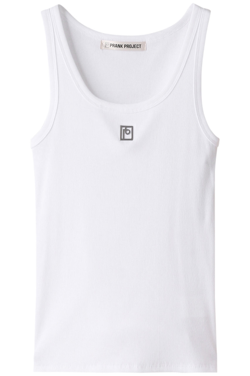 PRANK PROJECT メタルプレートリブタンク / Metal Plate Rib Tank Top (WHT(ホワイト), FREE) プランク プロジェクト ELLE SHOP PRANK PROJECT メタルプレートリブタンク / Metal Plate Rib Tank Top (WHT(ホワイト), FREE) プランク プロジェクト ELLE SHOP