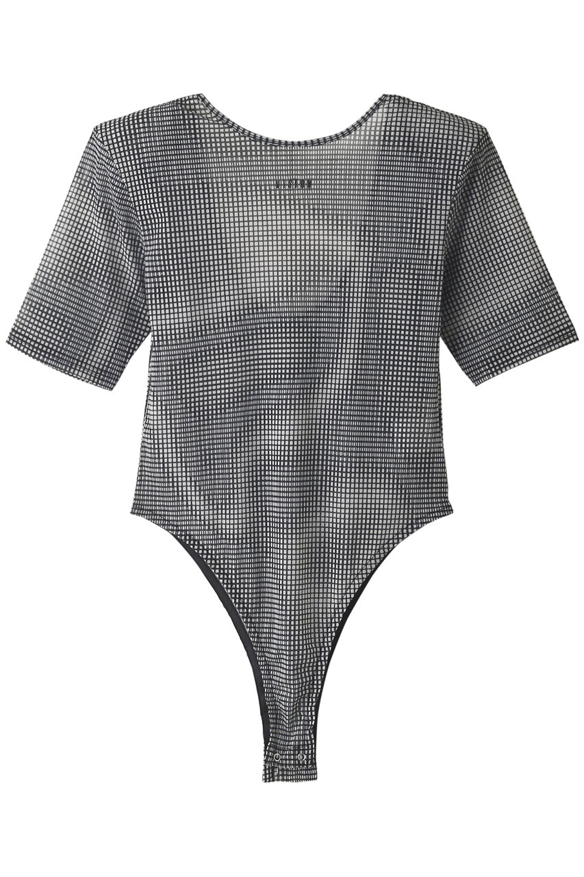 モアレプリントチュールボディスーツ / Moire Printed Tulle Bodysuit
