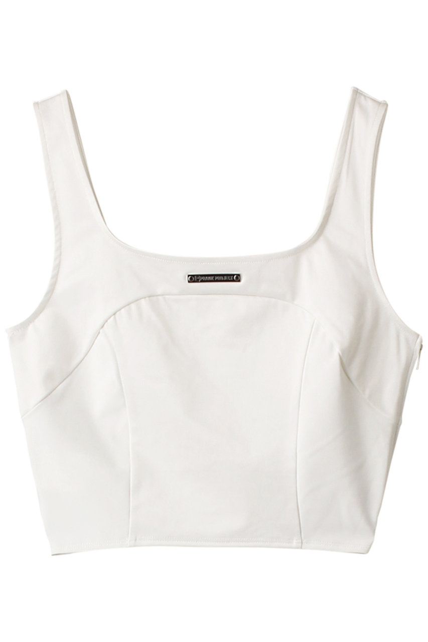 プランク プロジェクト/PRANK PROJECTのサテンコンビクロップドトップ / Satin Combi Cropped Top(WHT(ホワイト)/31231415621)