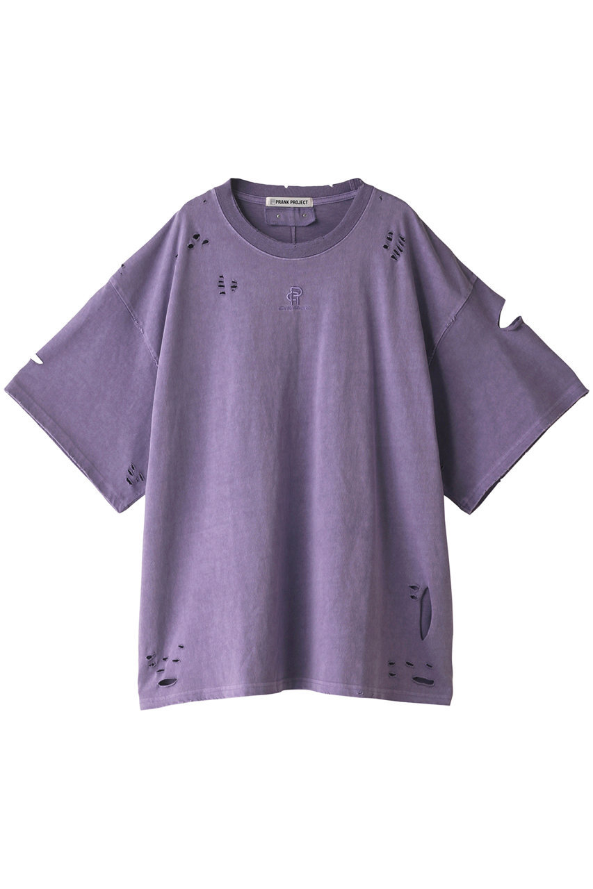 ＜ELLE SHOP＞ PRANK PROJECT ダメージピグメントTシャツ / Damage Pigment T-Shirt (PPL(パープル) FREE) プランク プロジェクト ELLE SHOP