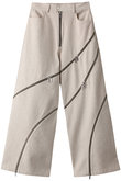 ジップパネルワイドパンツ / Zip Panel Wide Pants