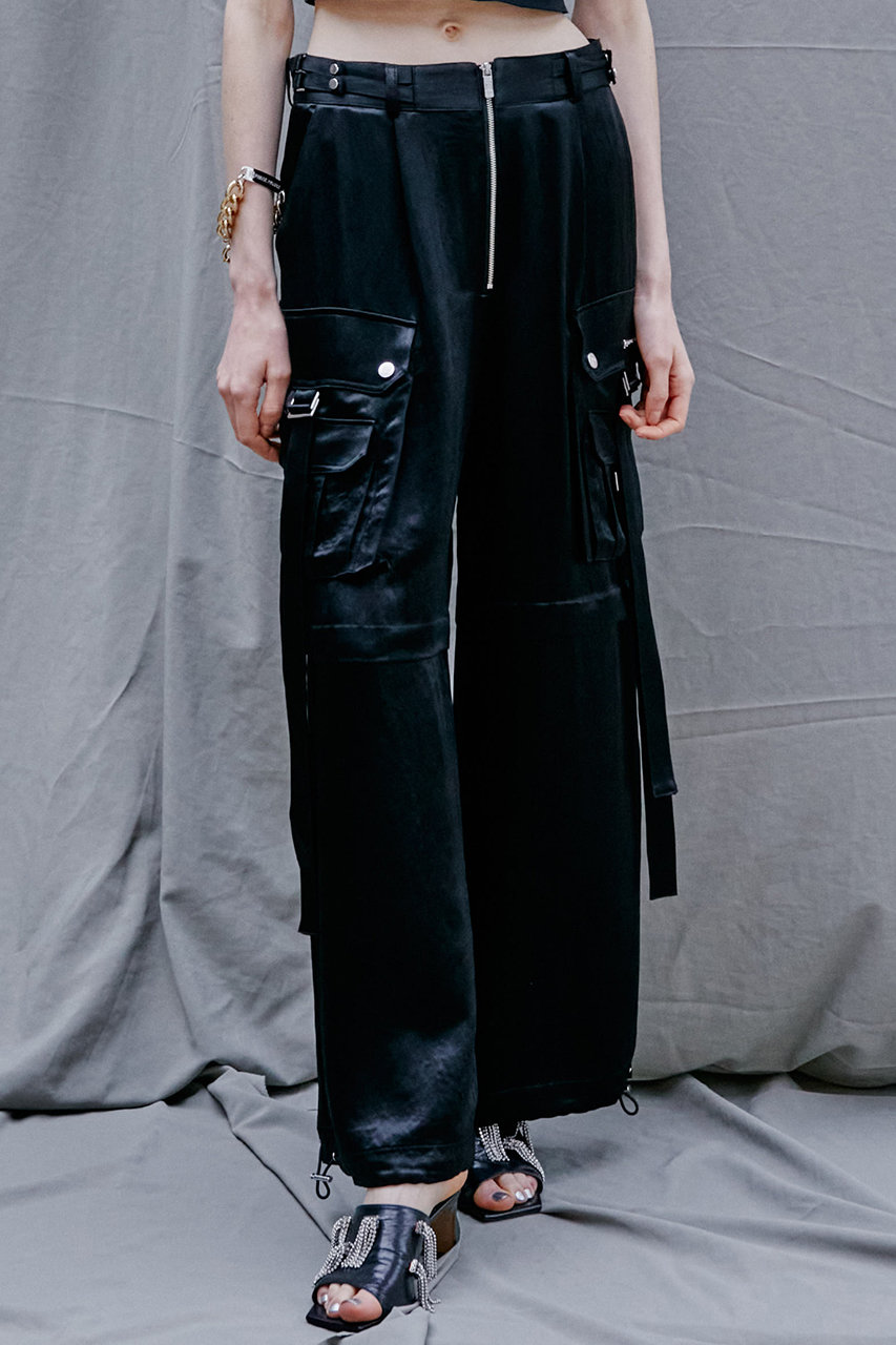 【08sircus】satin pants サテンワイドパンツレディース