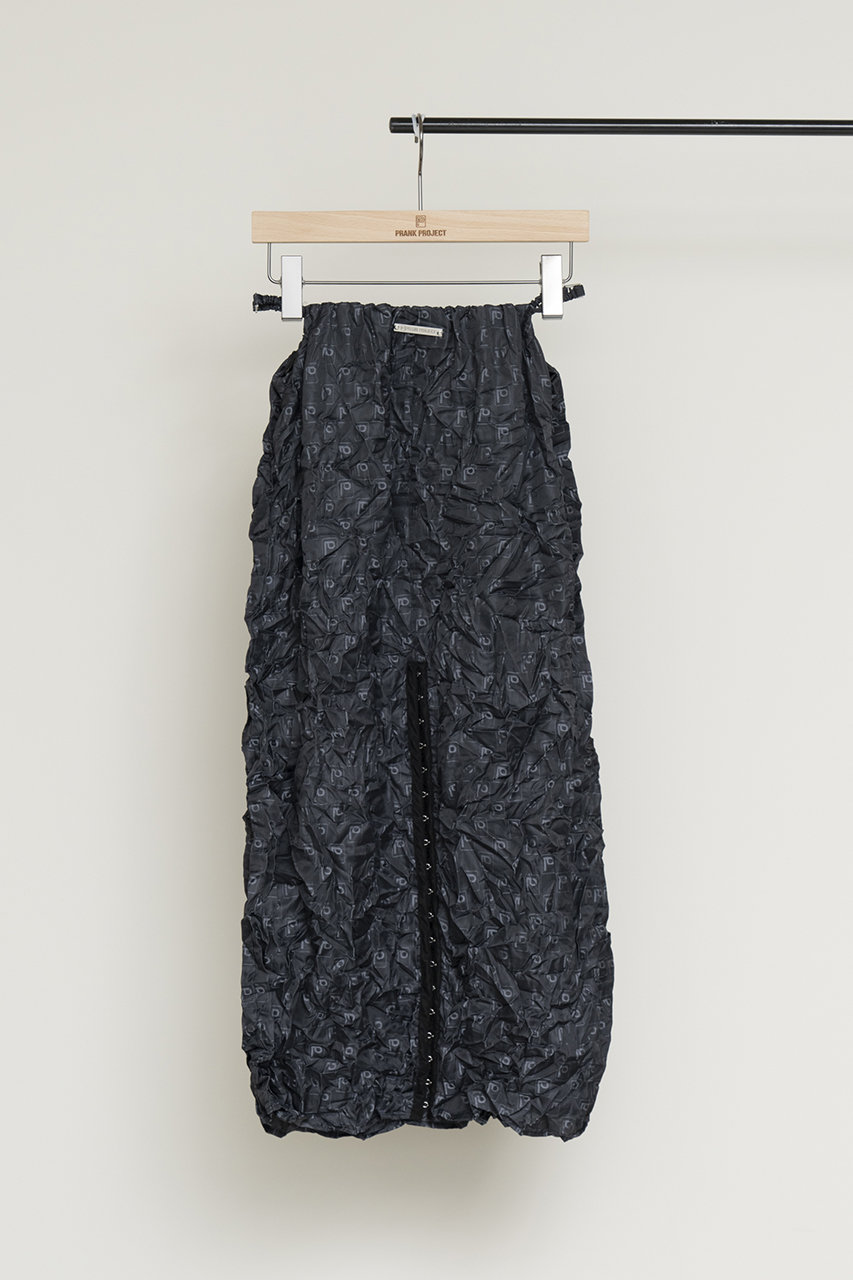 Pジャガードワッシャープリーツスカート / P Jacquard Washed Pleats Skirt