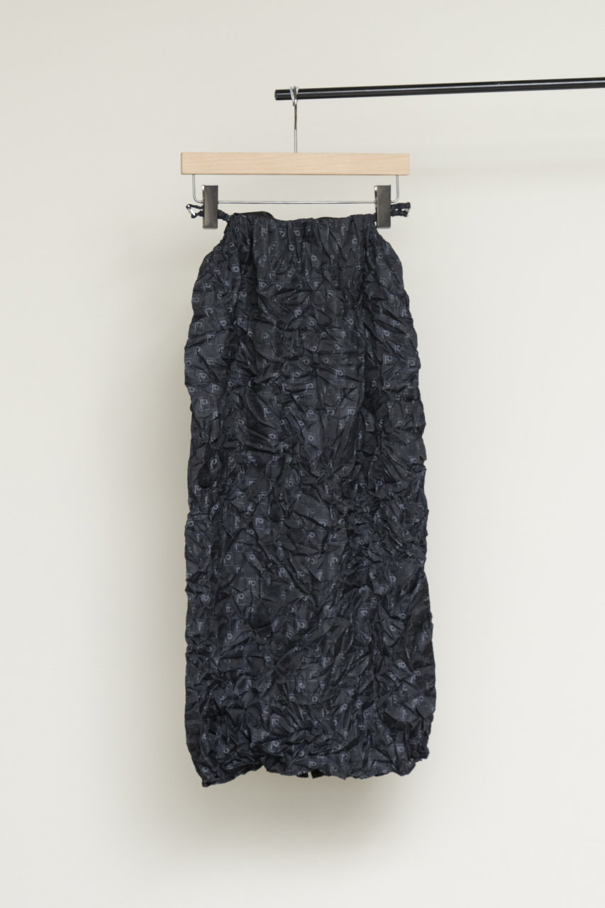 Pジャガードワッシャープリーツスカート / P Jacquard Washed Pleats Skirt