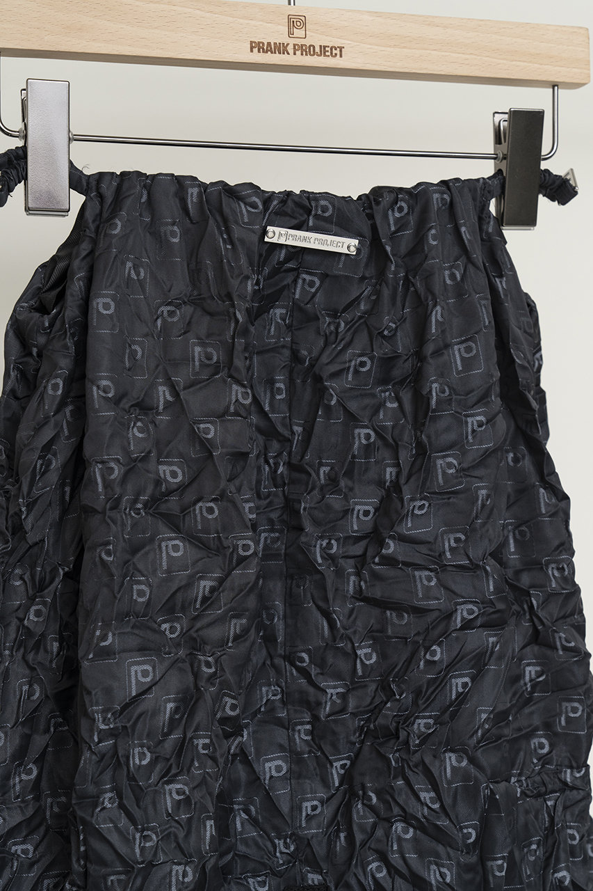Pジャガードワッシャープリーツスカート / P Jacquard Washed Pleats Skirt