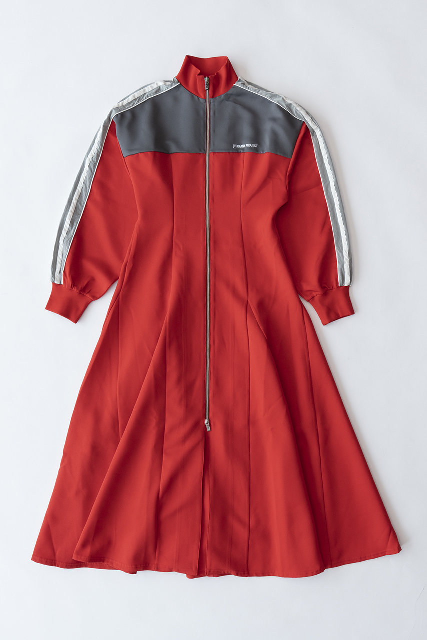 PRANK PROJECT トラックマキシワンピース / Track Maxi One Piece (RED(レッド), FREE) プランク プロジェクト ELLE SHOP PRANK PROJECT トラックマキシワンピース / Track Maxi One Piece (RED(レッド), FREE) プランク プロジェクト ELLE SHOP