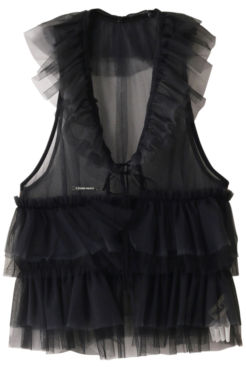 PRANK PROJECT Frill Tulle Vest ブラック | www.mulgruvis.com