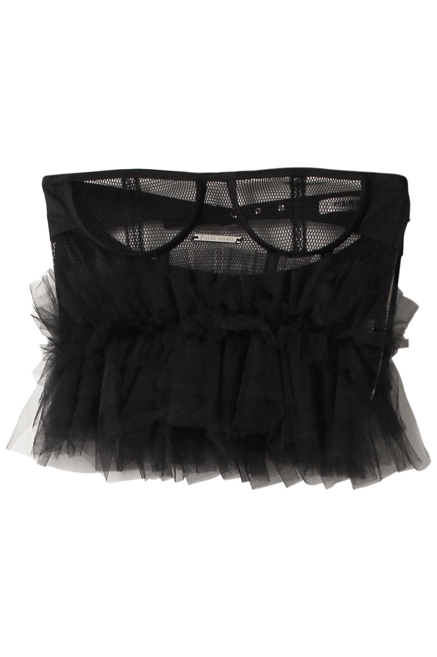 PRANK PROJECT bVt`[rX`F / Mesh Frill Tulle Bustier (BLK(ubN), FREE) vN vWFNg ELLE SHOP