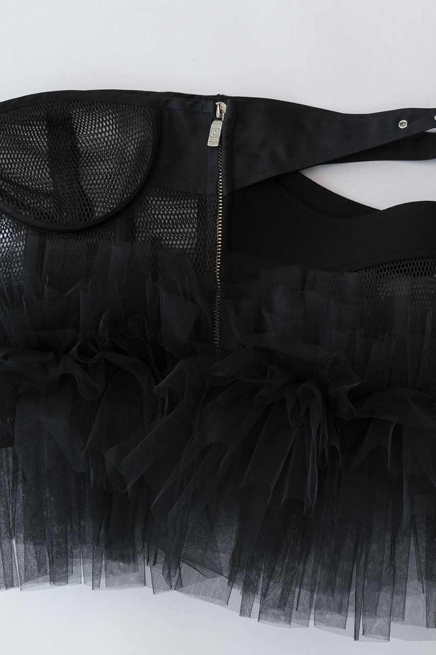 メッシュフリルチュールビスチェ / Mesh Frill Tulle Bustier