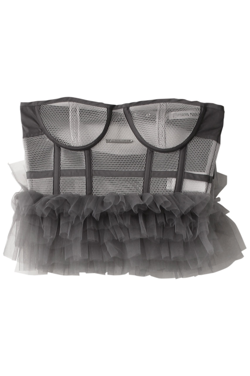 PRANK PROJECT bVt`[rX`F / Mesh Frill Tulle Bustier (GRY(O[), FREE) vN vWFNg ELLE SHOP