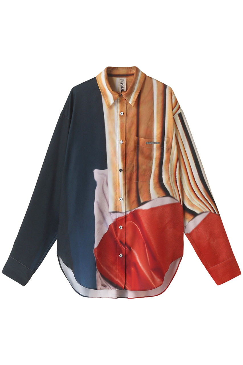 PRANK PROJECT マルチプリントシャツ / Multi Printed Shirt (RED(レッド), FREE) プランク プロジェクト ELLE SHOP PRANK PROJECT マルチプリントシャツ / Multi Printed Shirt (RED(レッド), FREE) プランク プロジェクト ELLE SHOP