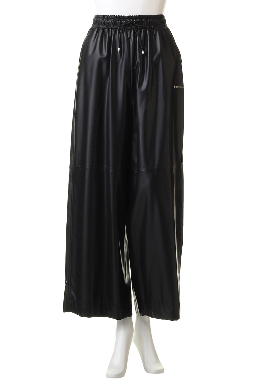 フェイクレザーボリュームワイドパンツ / Synthetic Leather Voluminous Wide Pants