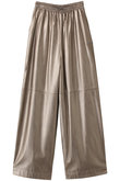フェイクレザーボリュームワイドパンツ / Synthetic Leather Voluminous Wide Pants