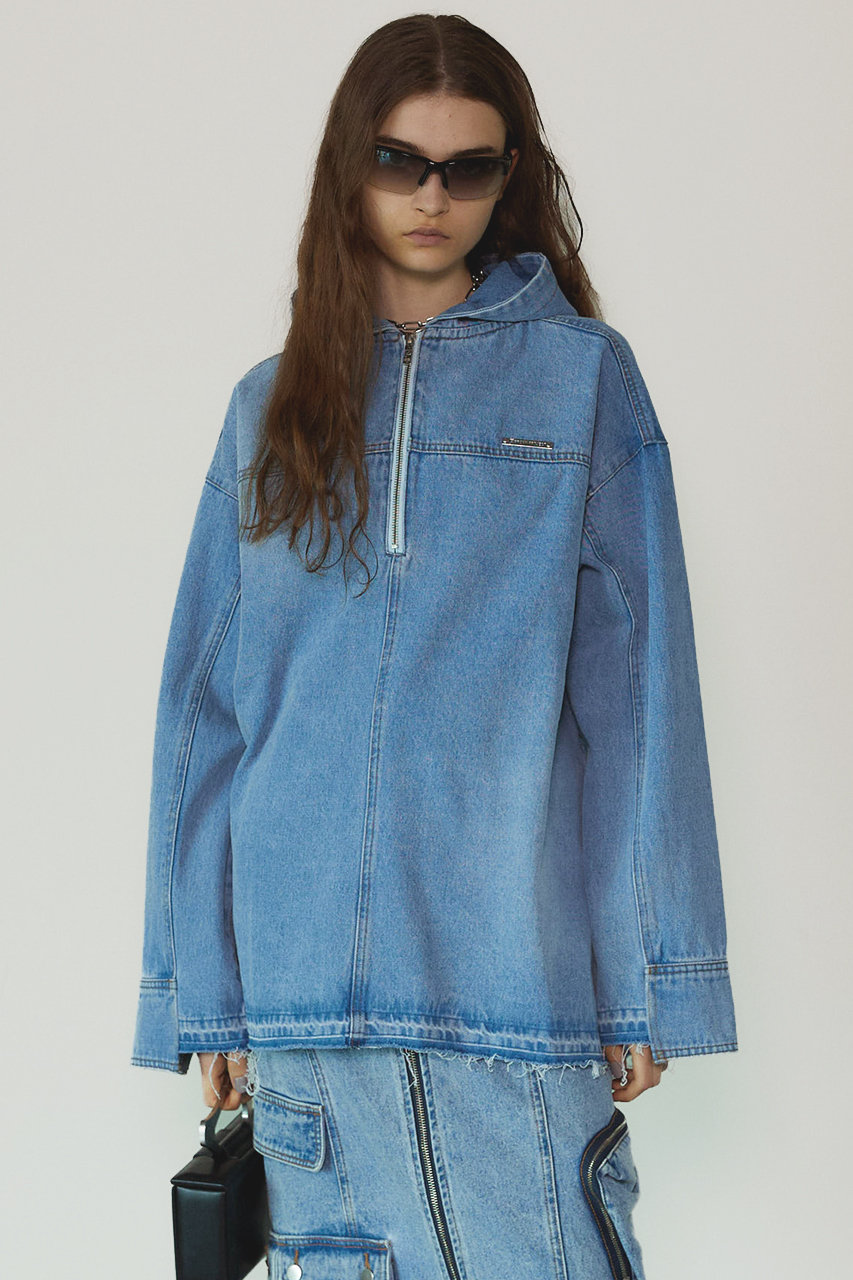 カットオフデニムフーディ / Cut-off Denim Hoodie