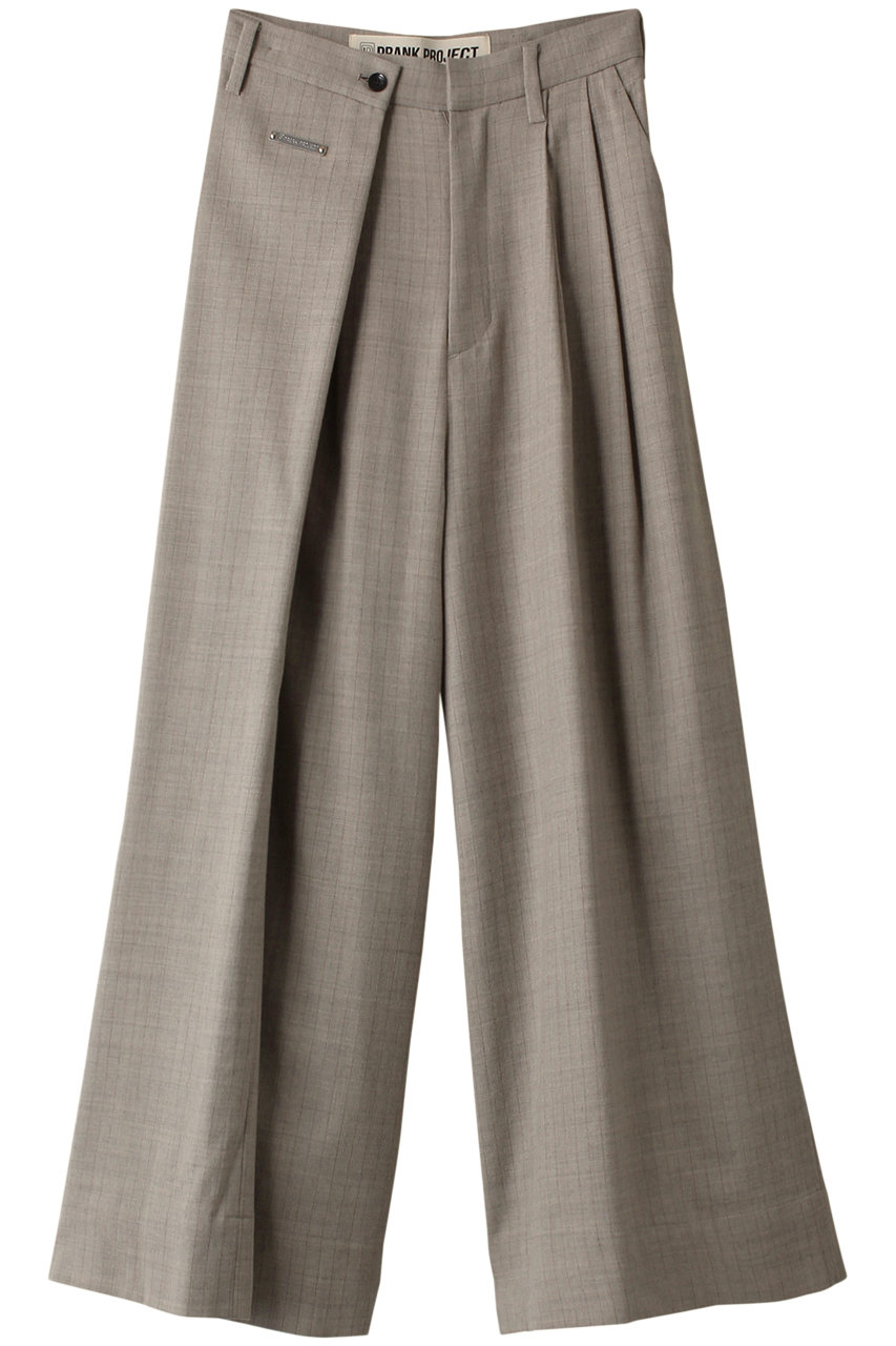 フラノストライプラッピングワイドパンツ / Furano Stripe Wrapped Wide Pants