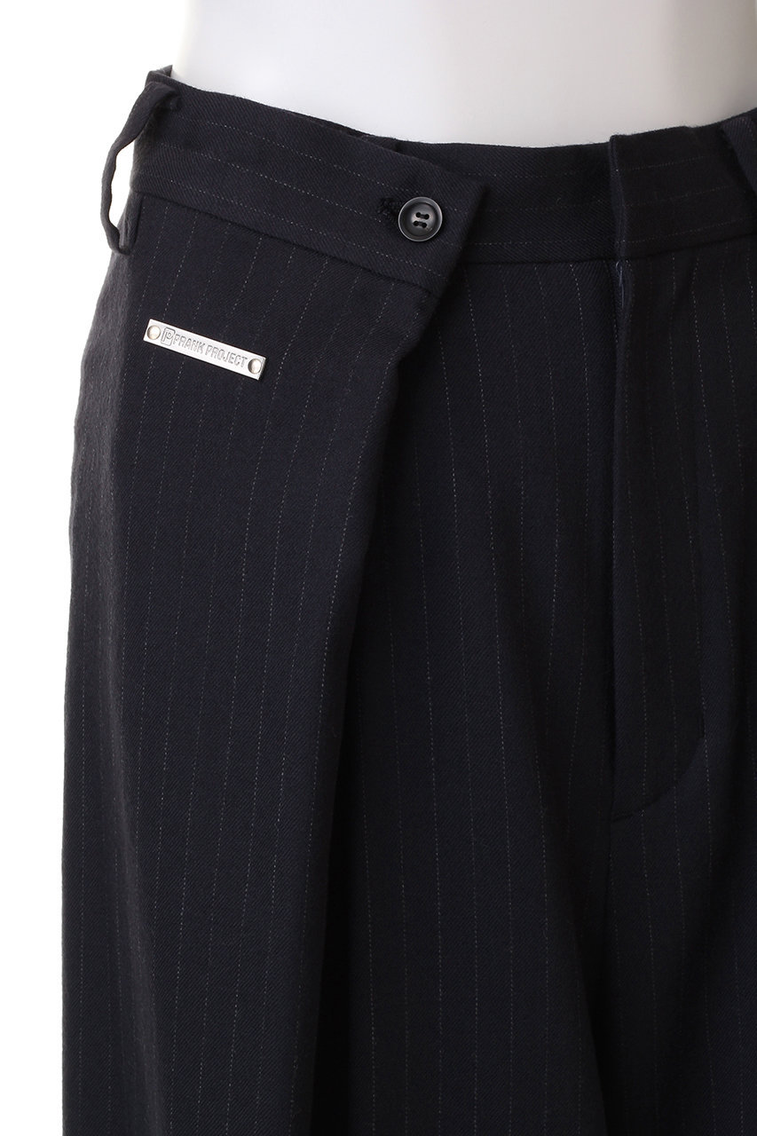 フラノストライプラッピングワイドパンツ / Furano Stripe Wrapped Wide Pants
