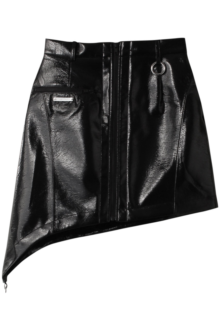 PRANK PROJECT アシメヘムジップミニスカート / Asymmetry Hem Zip Mini Skirt (MLT1(マルチカラー), 36) プランク プロジェクト ELLE SHOP