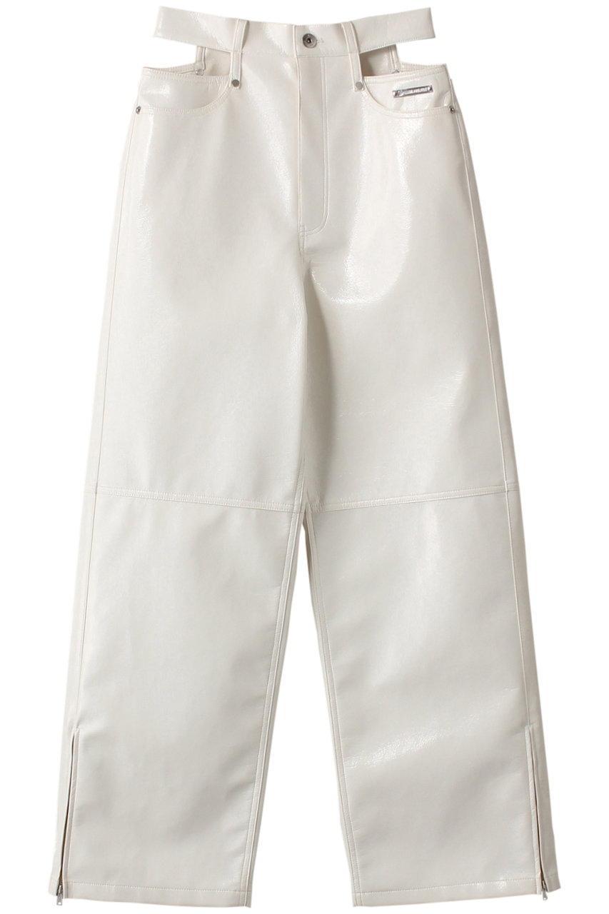＜ELLE SHOP＞ PRANK PROJECT ヴィーガンレザーパンツ / Vegan Leather Pants (WHT(ホワイト) 36) プランク プロジェクト ELLE SHOP