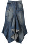 ウェーブヘムデニムスカート / Wavy Hem Denim Skirt プランク プロジェクト/PRANK PROJECT BLU(ブルー)