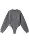 トロンプルイユジップニットボディスーツ / Trampe l’oeil Zip Knit Bodysuit プランク プロジェクト/PRANK PROJECT L.GRY(ライトグレー)